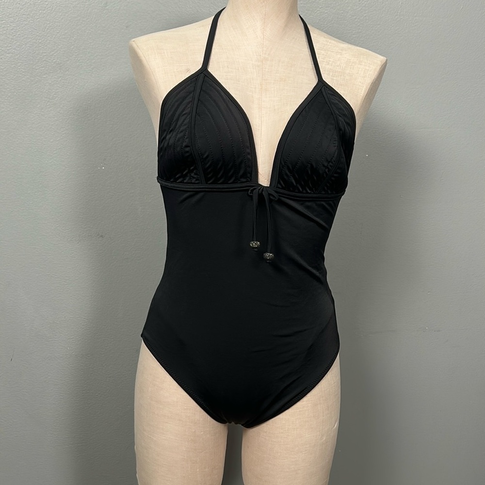 Gideon Oberson Black Elegant Black Women's One piece Swimsuit size small
